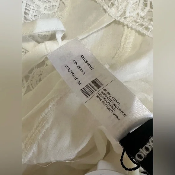 NEW With Tags Sz Medium Peixoto Raja Lace-Trimmed White Romper - Picture 6 of 8